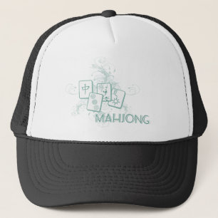 Mahjong blau truckerkappe