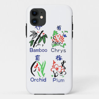 Mahjong Blumen-Anzüge, Blau, Rot, Grün, schwarz Case-Mate iPhone Hülle