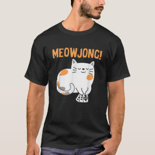 Mahjong Cat Player Board Game Mah Jongg China Soli T-Shirt
