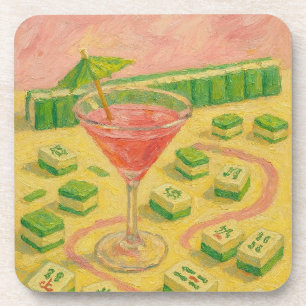 Mahjong Chic Painting Cocktail Getränkeuntersetzer