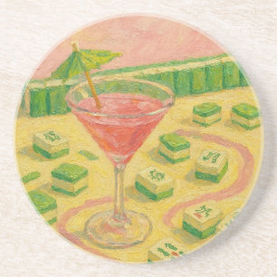 Mahjong Chic Painting Cocktail Getränkeuntersetzer