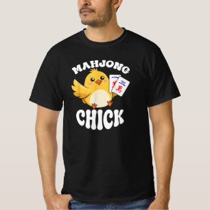 Mahjong Chick Chinese Board Game Player T-Shirt
