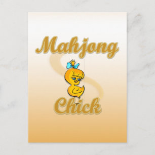 Mahjong Chick Postkarte