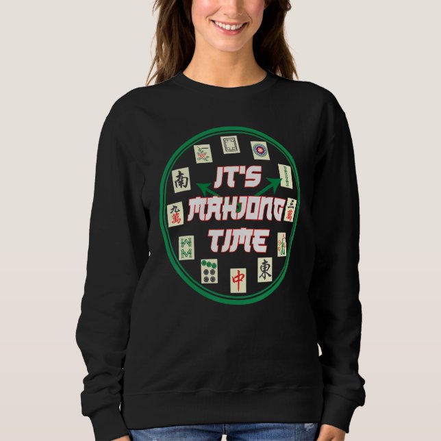 Mahjong Chinese oder Mahjong Player Sweatshirt (Vorderseite)