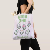 Mahjong-Crew-Spielername Mahj Club rosa Streifen