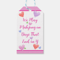 Mahjong Days Ende in Y Watercolor Valentine's Hear