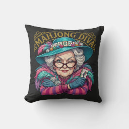 Mahjong Diva Funny Women's Kissen