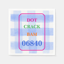 Mahjong Dot Crack Bam Watercolor Gingham Serviette