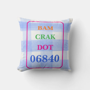 Mahjong Dot Crak Bam Blue Karo ZIPCODE Personaliz Kissen