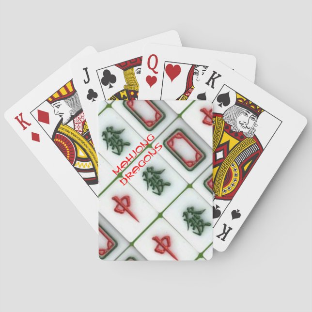 Mahjong-Drachen Spielkarten (Rückseite)