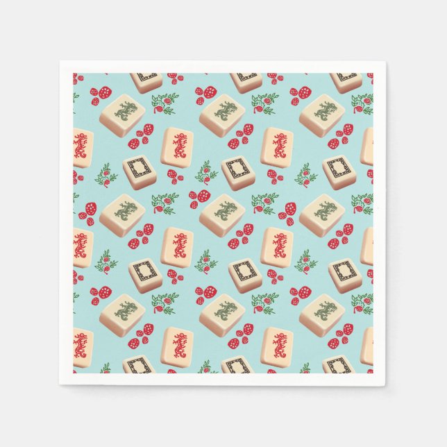 Mahjong Dragon Tile Paper Napkins Serviette (Vorderseite)