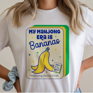 Mahjong Era Banana-Schale-Spielstein-T-Shirt T-Shirt
