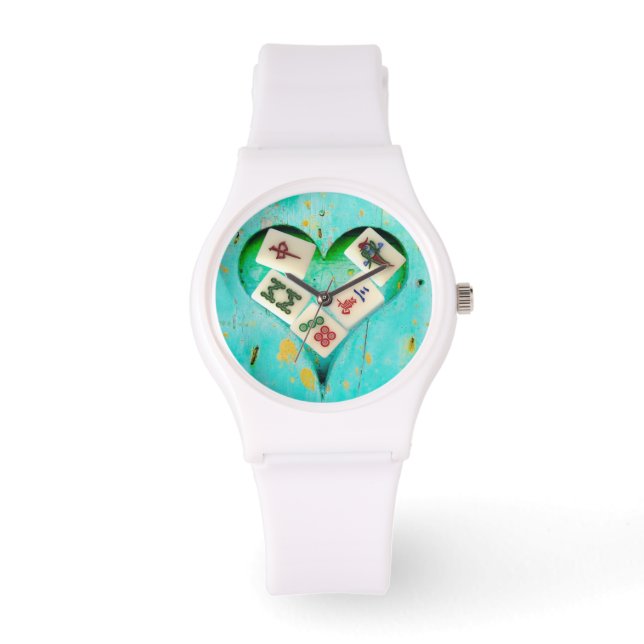 Mahjong Fills meine Heart-Uhr Armbanduhr (Vorderseite)