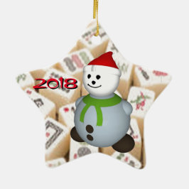 Mahjong-Fliesen Keramik Ornament
