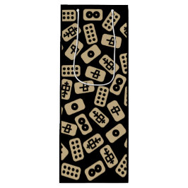 Mahjong-Fliesen, schwarz braun Geschenktüte Für Weinflaschen