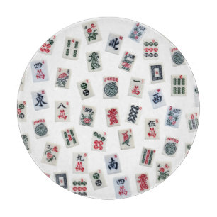 MahJong-Fliesen und Symbole Schneidebrett