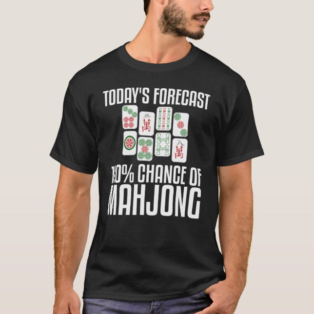Mahjong für Männer Frauen spielen T-Shirt (Vorderseite)