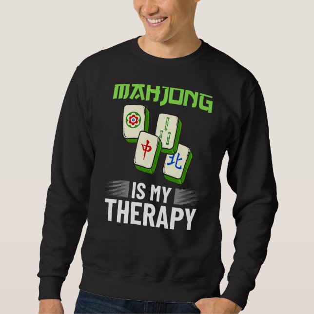 Mahjong Game Table Cards Player Tile American Sweatshirt (Vorderseite)