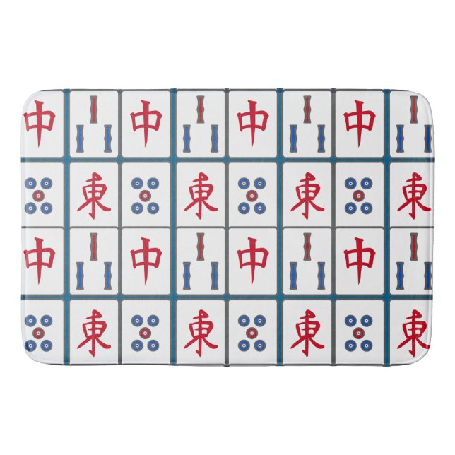 Mahjong Game Tiles Design Badematte (Vorderseite)