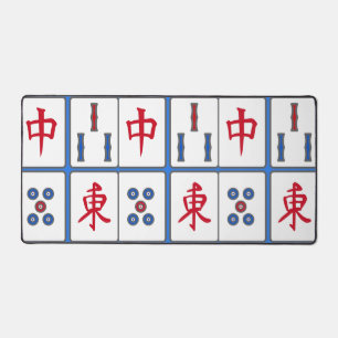 Mahjong Game Tiles Design Desk Mat Schreibtischunterlage