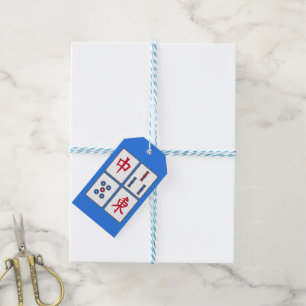 Mahjong Game Tiles Design Geschenkkarte Geschenkanhänger