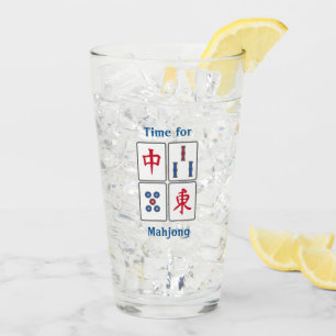 Mahjong Game Tiles Design Glas