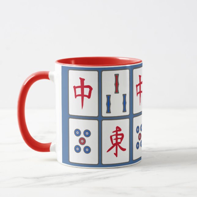 Mahjong Game Tiles Design Tasse (Links)