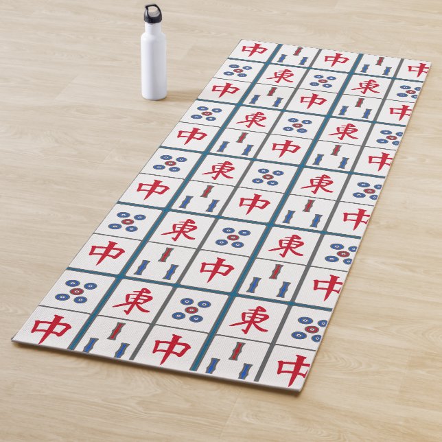 Mahjong Game Tiles Design Yogamatte (Beispiel)