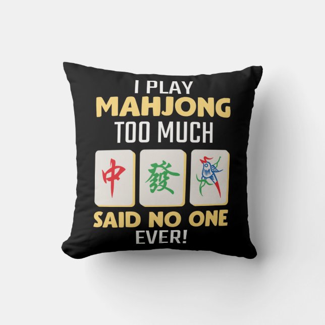 Mahjong Gamer Board Game China Japan Mah Jong Kissen (Vorderseite)