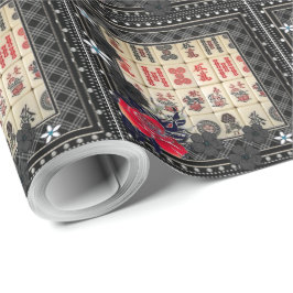 Mahjong gerahmt geschenkpapier