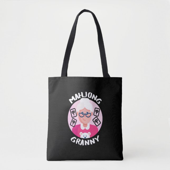 Mahjong Granny | Funny Mahjong Tasche (Vorderseite)