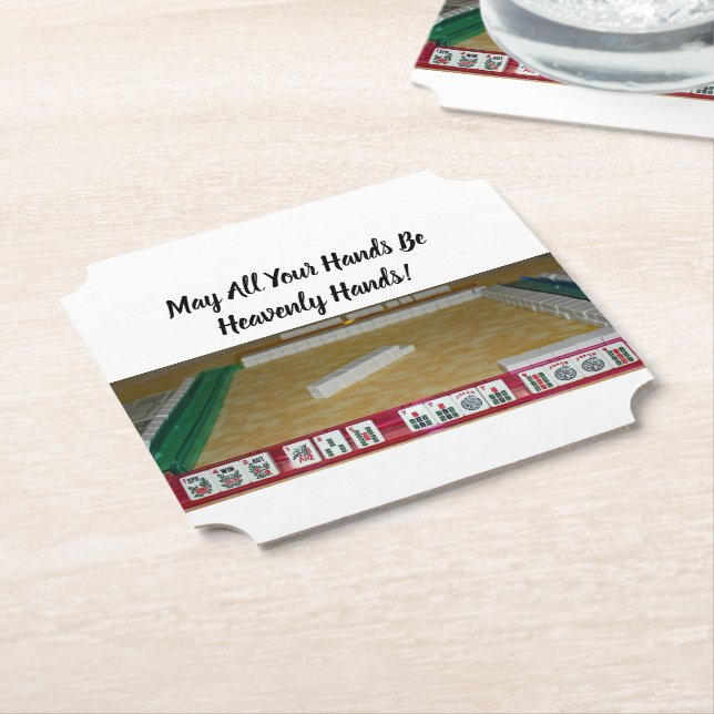 Mahjong Heavenly Hands Coaster Untersetzer (angewinkelt)