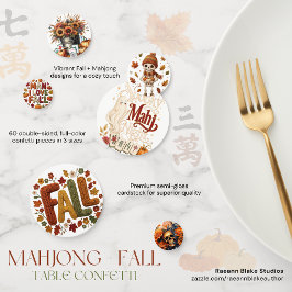 Mahjong + Herbst-Tischkonfetti im Designerlook Konfetti