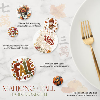Mahjong + Herbst-Tischkonfetti im Designerlook Konfetti