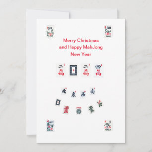 Mahjong-Kachel-Symbole Design für Weihnachten