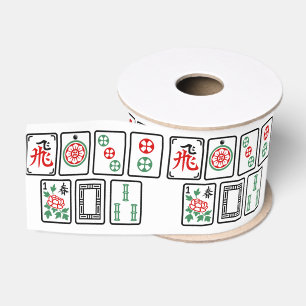 Mahjong-Kacheln #1 Entworfen für 3” Ripsband