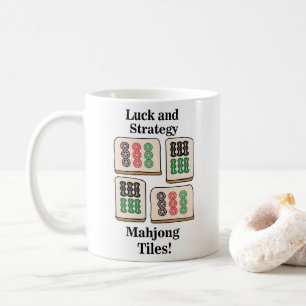 Mahjong-Kacheln Glück Strategie Spieler Fans Kaffeetasse