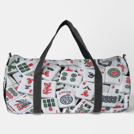 Mahjong-Kacheln in großer Reisverschlusstasche Duffle Bag