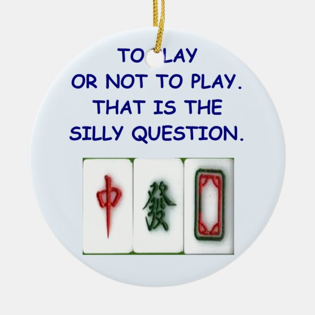 Mahjong Keramikornament (Vorne)