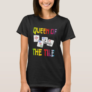 Mahjong Königin Spaß Chinesisches Jüdisches Spiel T-Shirt