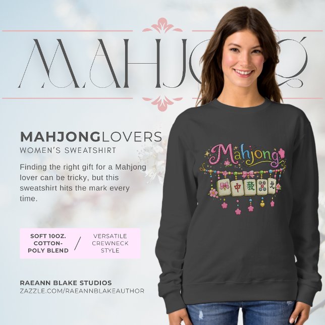 Mahjong-Liebhaber Damen Basic Sweatshirt (Von Creator hochgeladen)