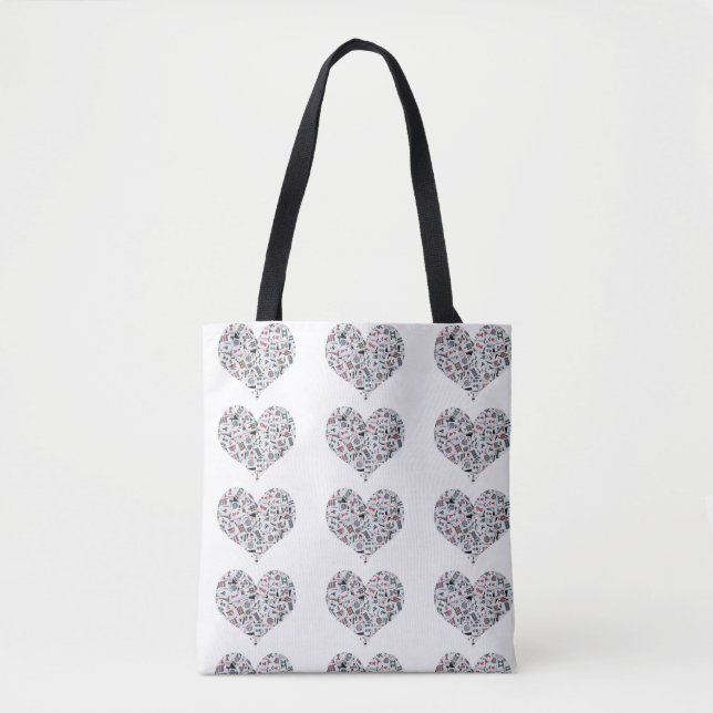 Mahjong Love Tote Bag (Devant)