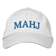 Mahjong Mahj Lover Bold Typography Simple Blue