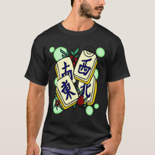 Mahjong Mahjongg Mahjong Fliesen vier Winde T-Shirt