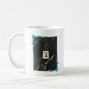 Mahjong Mug à Accent Floral Bleu