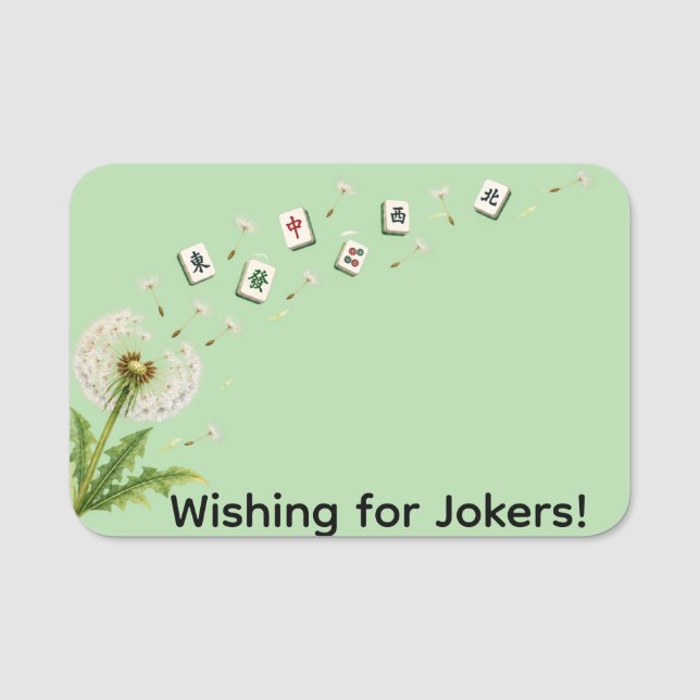 Mahjong Namensschild (Vorderseite)