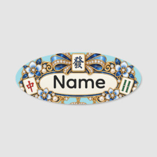 Mahjong Namensschild