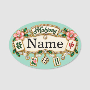 Mahjong Namensschild