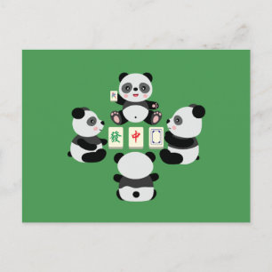 Mahjong Panda Postkarte