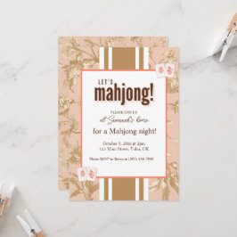 Mahjong-Party-Einladung, Toile, Mahjong-Steine Einladung